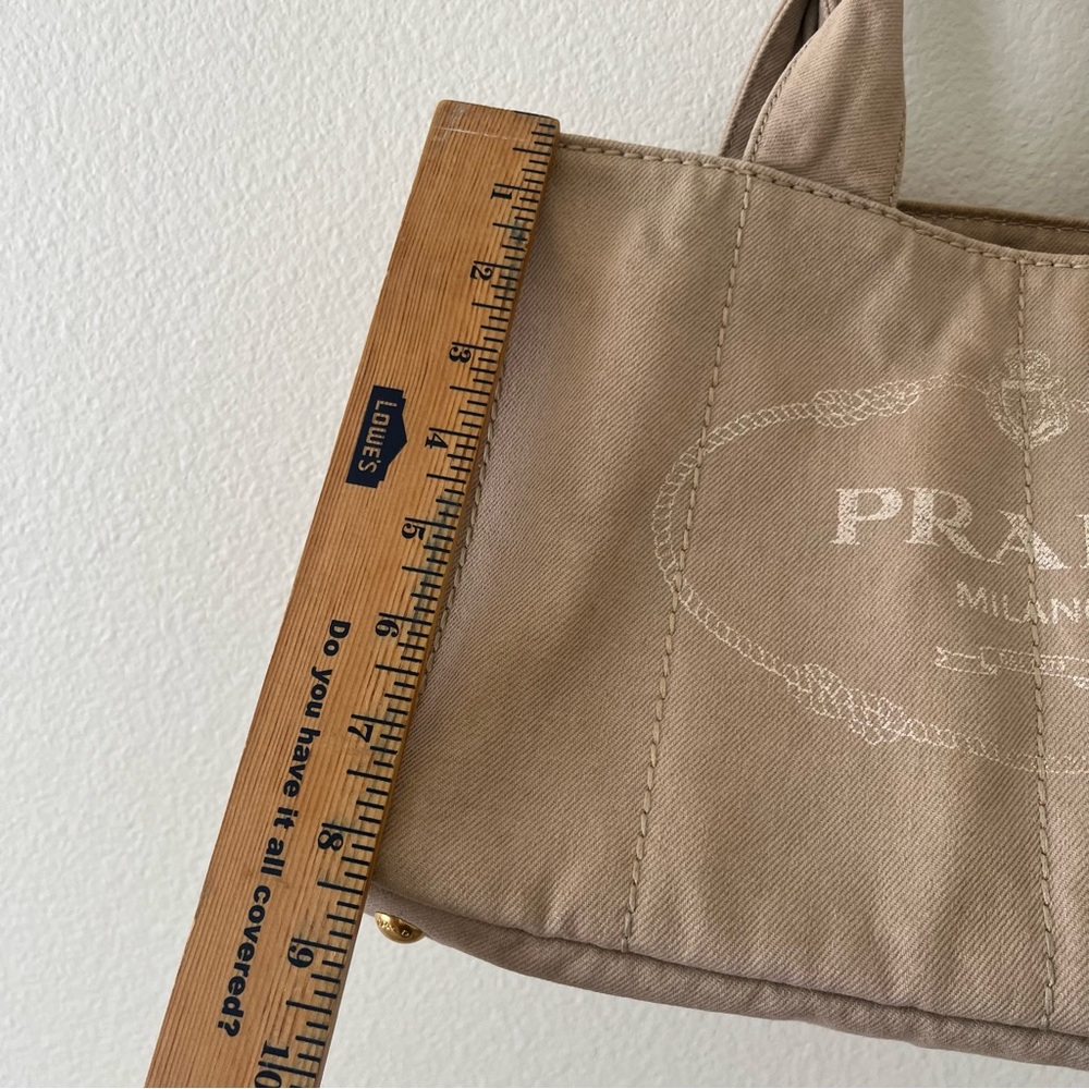 Prada Large Canapa Bag - Tan Canvas - computer /travel **Authentic - Picture 4 of 16